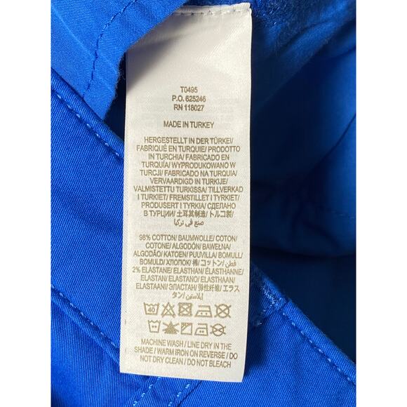 Boden Blue Daisy Cropped Center Leg Seam Chino Pant Women's Size 16 Regular - Picture 9 of 9